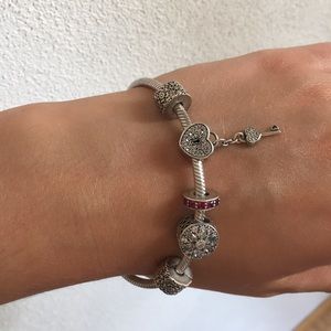 pandora bracelet and charms